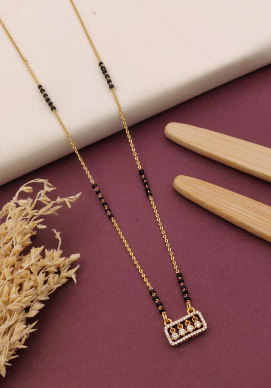 Kadee Jewel Queen’s Pride Gold-Plated American Diamond Mangal sutra