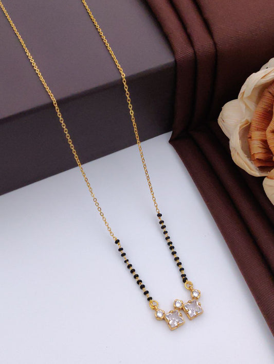 Infinity Spark Gold-Plated American Diamond Mangal sutra