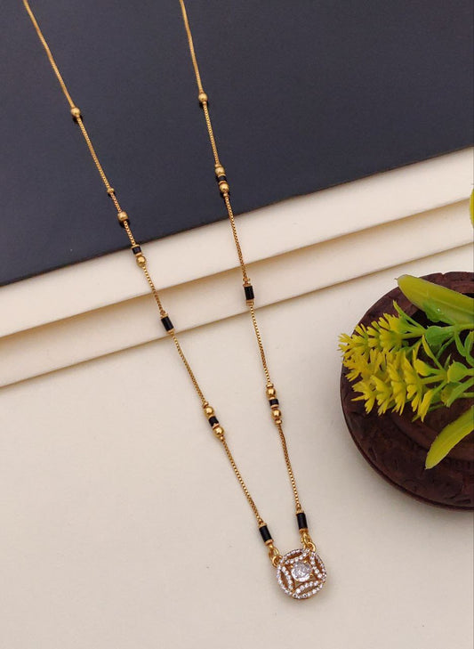 Kadee Jewel Eternal Pearlshine Gold-Plated American Diamond Mangal sutra