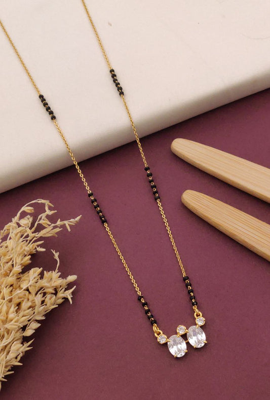 Kadee Jewel Eternal Blossom Gold-Plated American Diamond Mangal sutra
